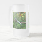 Blaues Dasher-Dragonfly-Koordinationsglas Mattglas Bierglas (Vorderseite Links)
