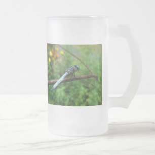 Blaues Dasher-Dragonfly-Koordinationsglas Mattglas Bierglas