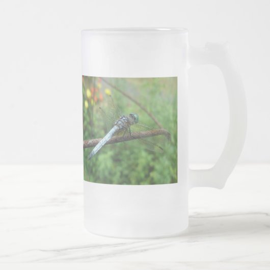 Blaues Dasher-Dragonfly-Koordinationsglas Mattglas Bierglas (Rechts)
