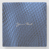 Blaues Dekor Moderner Stone Untersetzer (Vorderseite)
