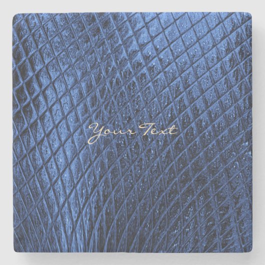 Blaues Dekor Moderner Stone Untersetzer (Vorderseite)