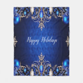 Blaues Dekorationsvlies Fleecedecke (Vorderseite)