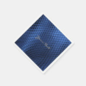 Blaues Dekorativ Modernes Neapel Serviette (Ecke)