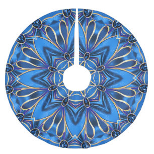 Blaues dekoratives Baumrock Polyester Weihnachtsbaumdecke