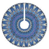 Blaues dekoratives Baumrock Polyester Weihnachtsbaumdecke (Vorderseite)