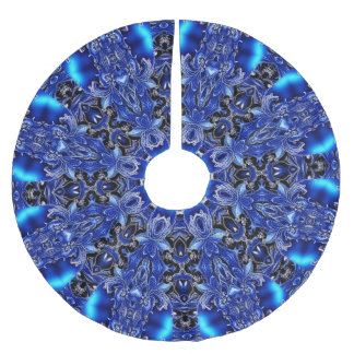 Blaues dekoratives Baumrock Polyester Weihnachtsbaumdecke