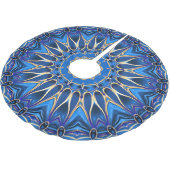 Blaues dekoratives Baumrock Polyester Weihnachtsbaumdecke (Schrägansicht)