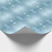 Blaues dekoratives Blumengeschenkpapier Geschenkpapier (Ecke)