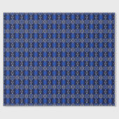 Blaues dekoratives Feiertags-Geschenkpapier Geschenkpapier (Flach)