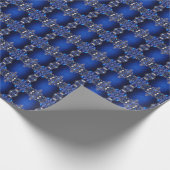 Blaues dekoratives Feiertags-Geschenkpapier Geschenkpapier (Ecke)