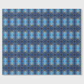 Blaues dekoratives Feiertags-Geschenkpapier Geschenkpapier (Flach)