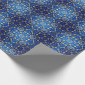 Blaues dekoratives Feiertags-Geschenkpapier Geschenkpapier (Ecke)