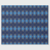 Blaues dekoratives Feiertags-Geschenkpapier Geschenkpapier (Flach)