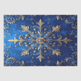 Blaues dekoratives Feiertags-Seidenpapier Seidenpapier