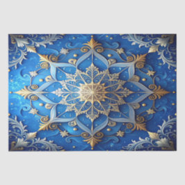 Blaues dekoratives Feiertags-Tissue-Papier Seidenpapier
