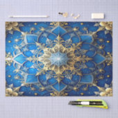 Blaues dekoratives Feiertags-Tissuepapier Seidenpapier (Handwerk)