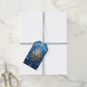 Blaues dekoratives Geschenk-Tag Geschenkanhänger (Mit Garn)