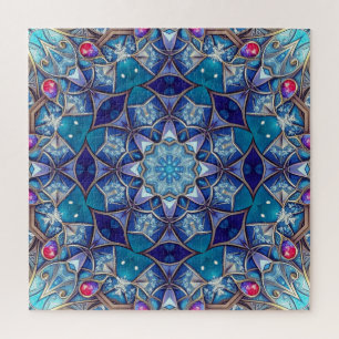 Blaues dekoratives Puzzle