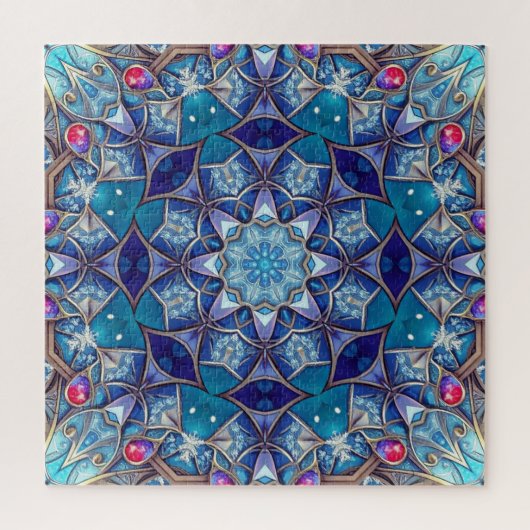 Blaues dekoratives Puzzle (Vertikal)