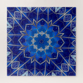Blaues Dekoratives Puzzle (Horizontal)