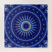 Blaues Dekoratives Puzzle (Horizontal)