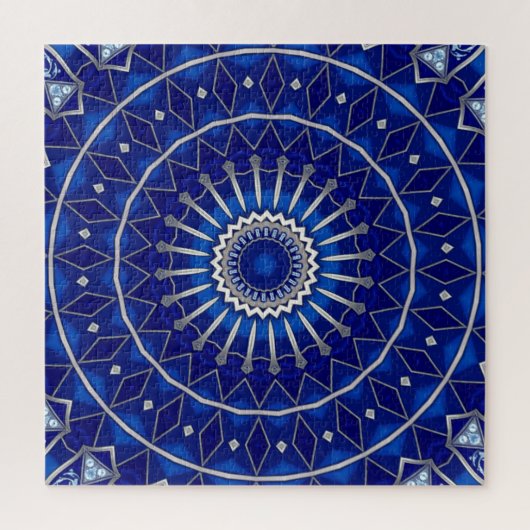 Blaues Dekoratives Puzzle (Vertikal)