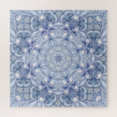 Blaues Dekoratives Puzzle (Horizontal)