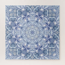 Blaues Dekoratives Puzzle