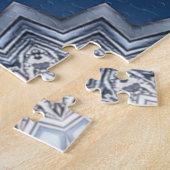 Blaues Dekoratives Puzzle (Seite)
