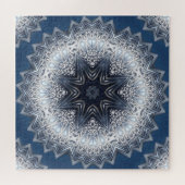 Blaues Dekoratives Puzzle (Horizontal)