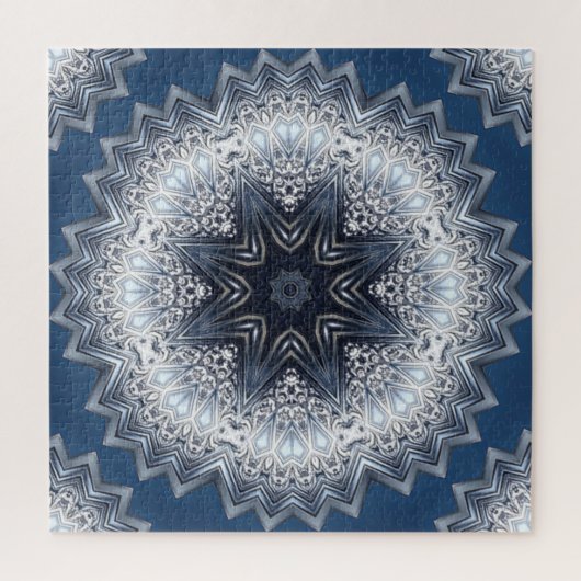 Blaues Dekoratives Puzzle (Vertikal)