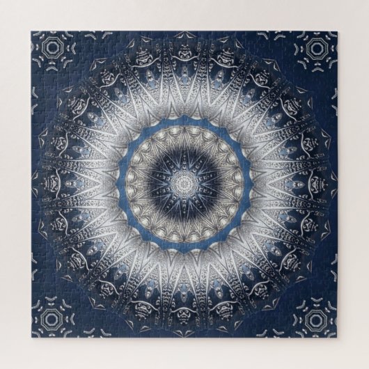 Blaues Dekoratives Puzzle (Vertikal)