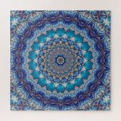 Blaues Dekoratives Puzzle (Horizontal)