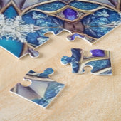 Blaues Dekoratives Puzzle (Seite)