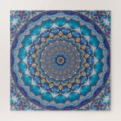 Blaues Dekoratives Puzzle (Horizontal)