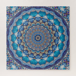 Blaues Dekoratives Puzzle