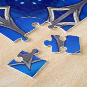 Blaues Dekoratives Puzzle (Seite)