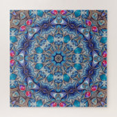Blaues Dekoratives Puzzle (Horizontal)