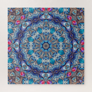 Blaues Dekoratives Puzzle