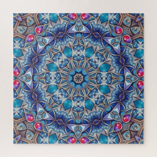 Blaues Dekoratives Puzzle (Vertikal)