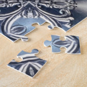 Blaues Dekoratives Puzzle (Seite)