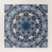 Blaues Dekoratives Puzzle (Horizontal)