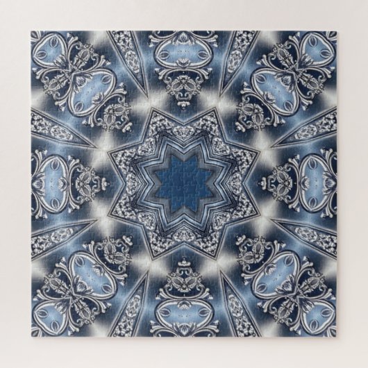 Blaues Dekoratives Puzzle (Vertikal)