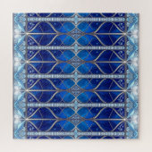 Blaues Dekoratives Puzzle (Horizontal)