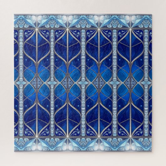 Blaues Dekoratives Puzzle (Vertikal)
