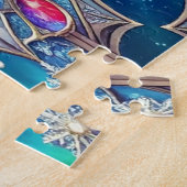 Blaues Dekoratives Puzzle (Seite)