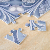 Blaues Dekoratives Puzzle (Seite)