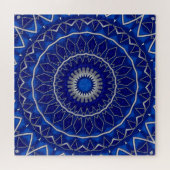 Blaues Dekoratives Puzzle (Horizontal)