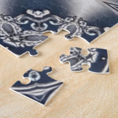 Blaues Dekoratives Puzzle (Seite)