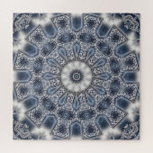 Blaues Dekoratives Puzzle (Horizontal)
